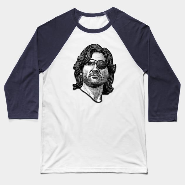 Snake Plissken Baseball T-Shirt by BigOrangeShirtShop